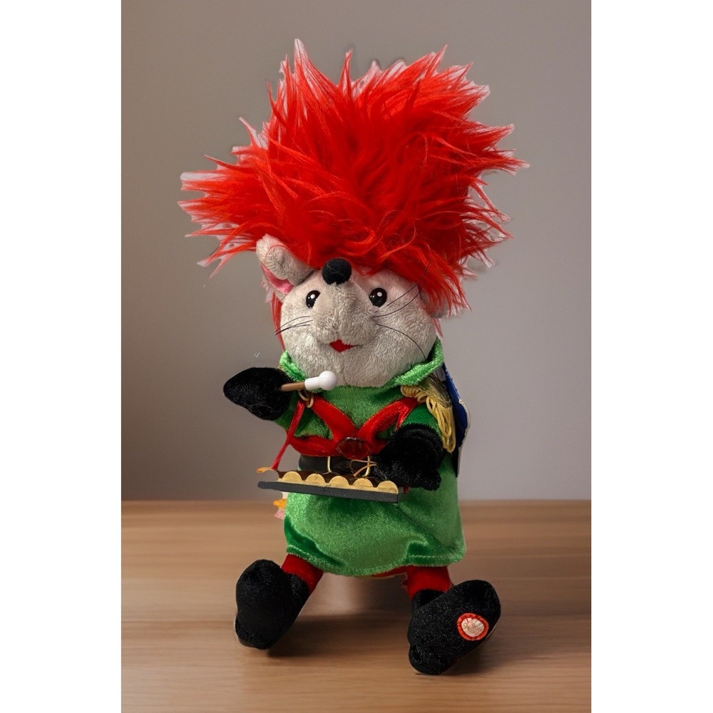 Gemmy - Puffy Heads Animated Musical Christmas Mouse - 2005 NEW With Tag Whimsy